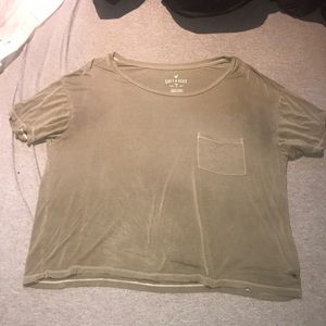 american eagle army green tee